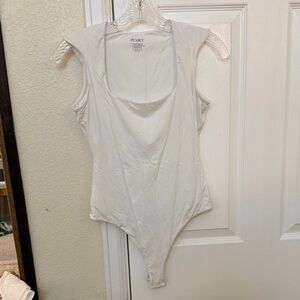 Plumey Elegant White Bodysuit